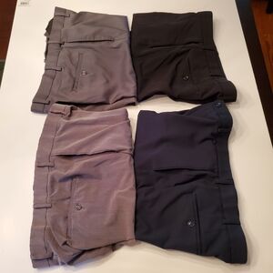 4 Pairs For $25 Savane Men's Dress Pants - Black, Blue and Gray 36/30
